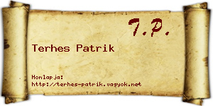 Terhes Patrik névjegykártya