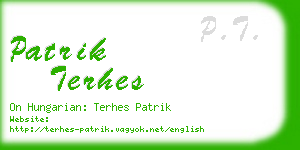 patrik terhes business card